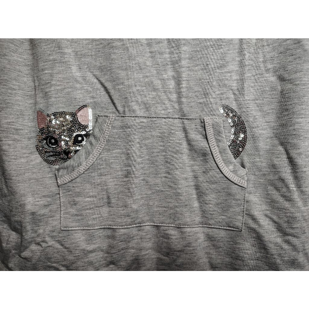 Chenault Girl Sequin Cat Pocket Top – Size 10 - Picture 8 of 10